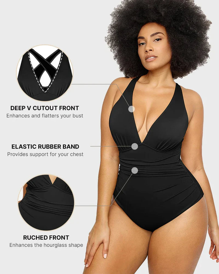 Smart Sculpt Plunge Swimsuit Flatter Your Figure