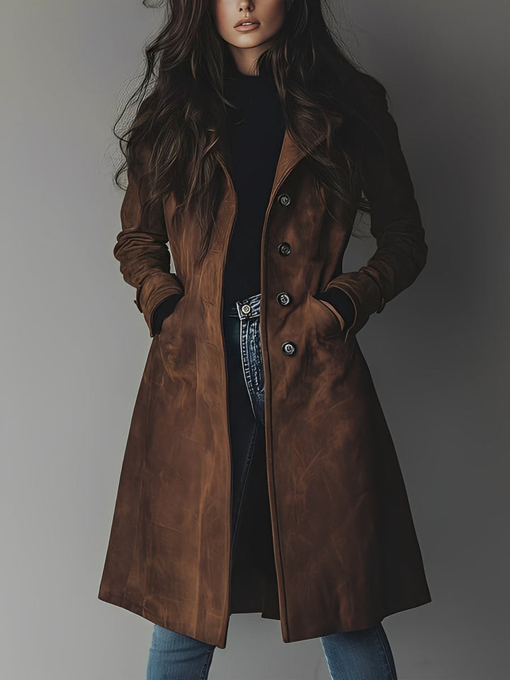 Vivienne | Vintage Suede Trench Coat
