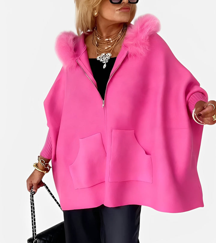Diana | Casual Hooded Coat with Fur Collar