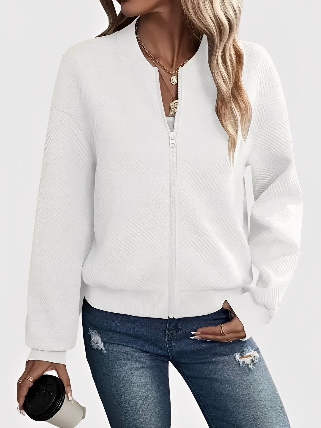 Laurie | Textured Zip Jacket