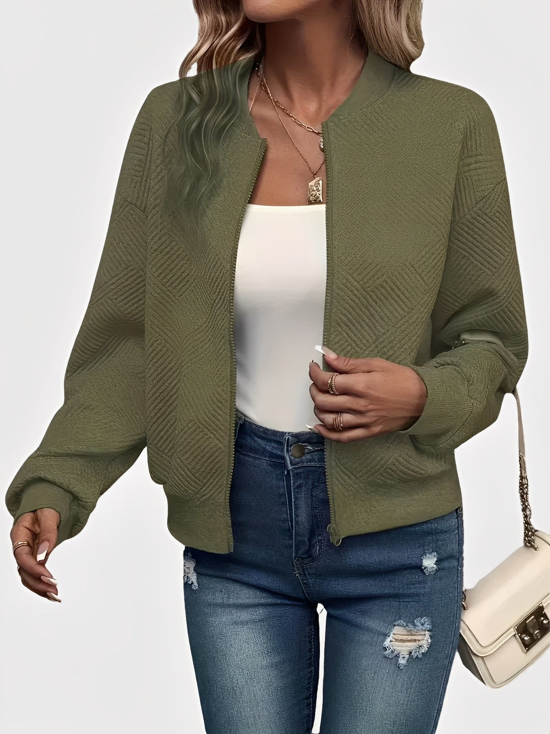 Laurie | Textured Zip Jacket