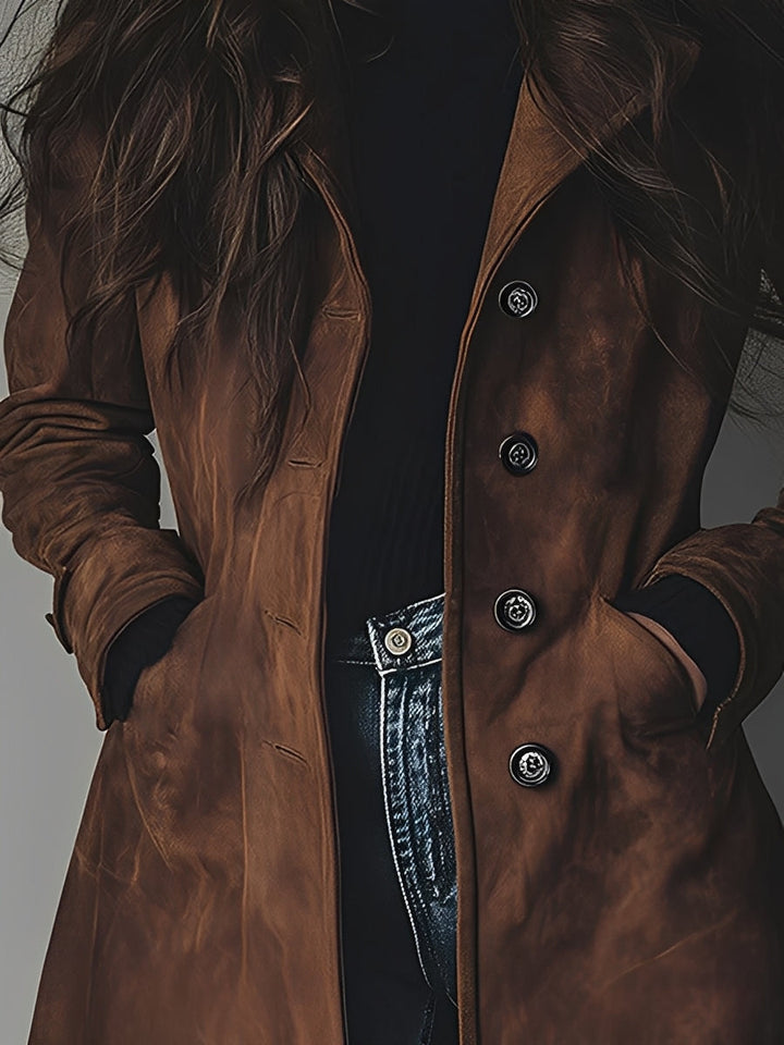 Vivienne | Vintage Suede Trench Coat