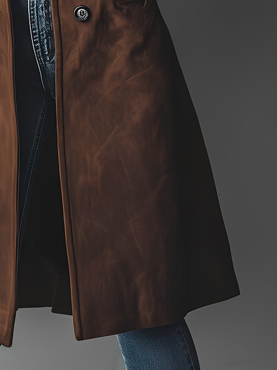 Vivienne | Vintage Suede Trench Coat