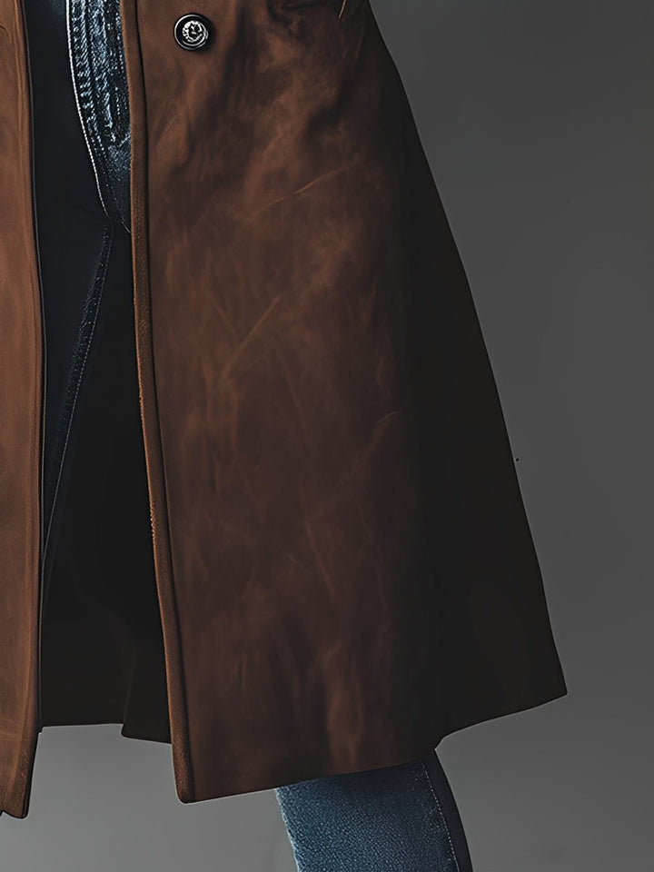 Vivienne | Vintage Suede Trench Coat