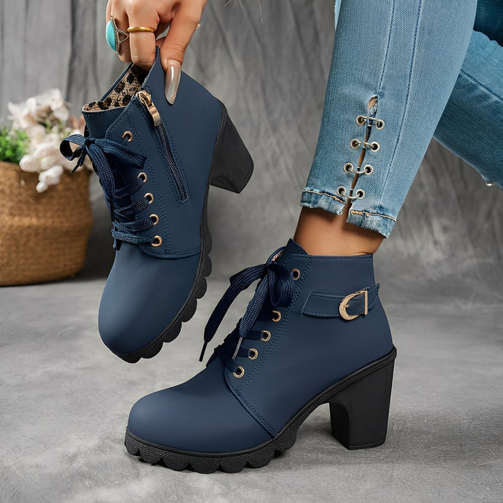 Ember | Lace Up Buckle Ankle Boot