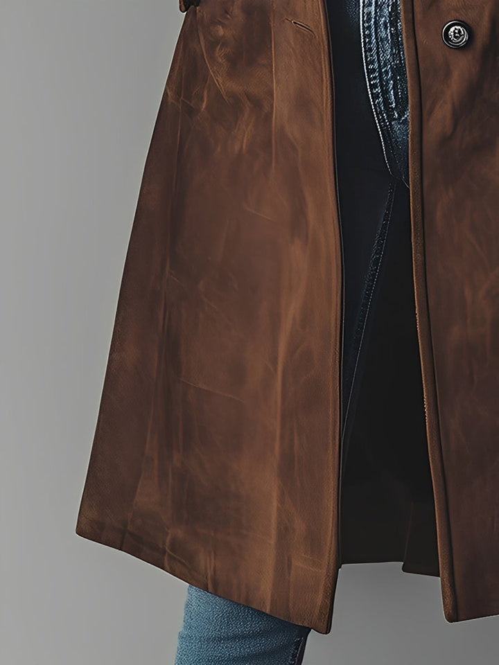 Vivienne | Vintage Suede Trench Coat