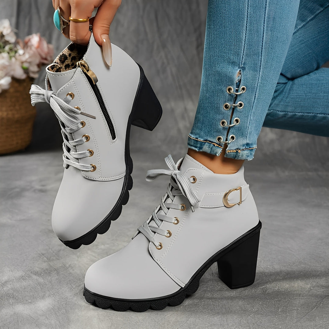 Ember | Lace Up Buckle Ankle Boot