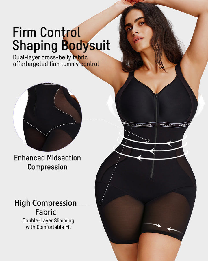 All-in-One Zipper Breathable Slimming Sculpting Bodysuit