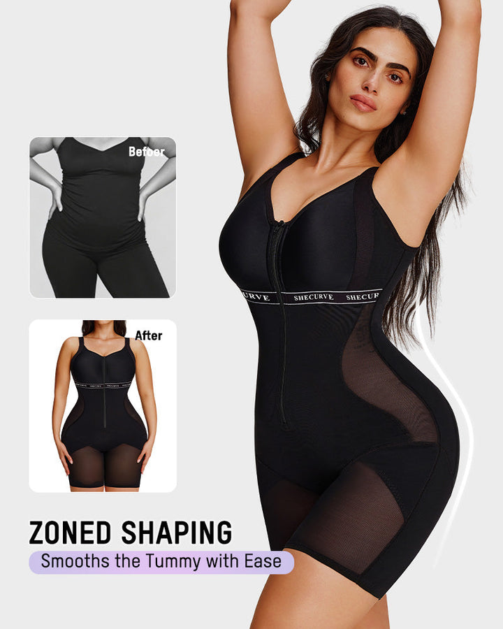 All-in-One Zipper Breathable Slimming Sculpting Bodysuit