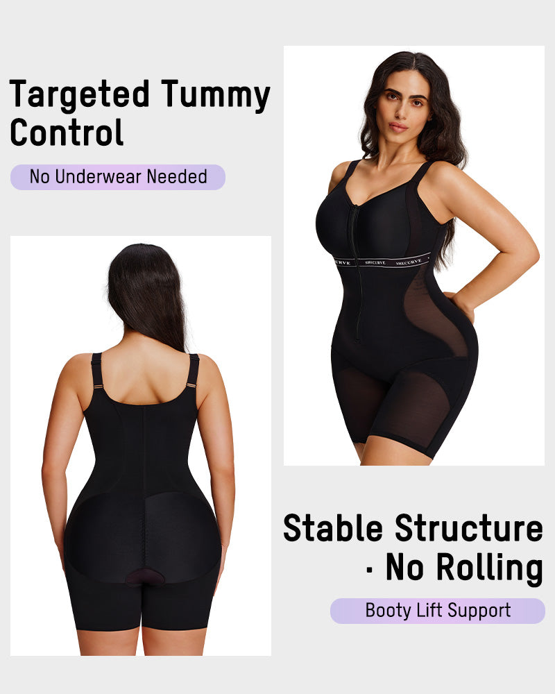 All-in-One Zipper Breathable Slimming Sculpting Bodysuit