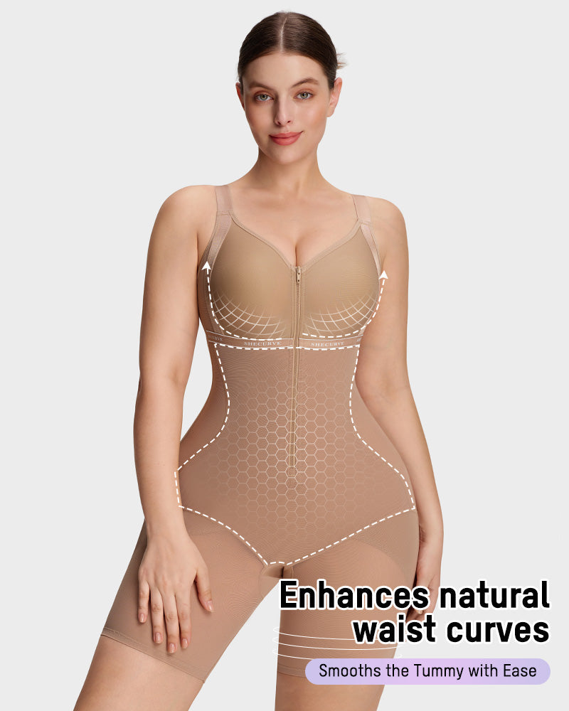 All-in-One Zipper Breathable Slimming Sculpting Bodysuit