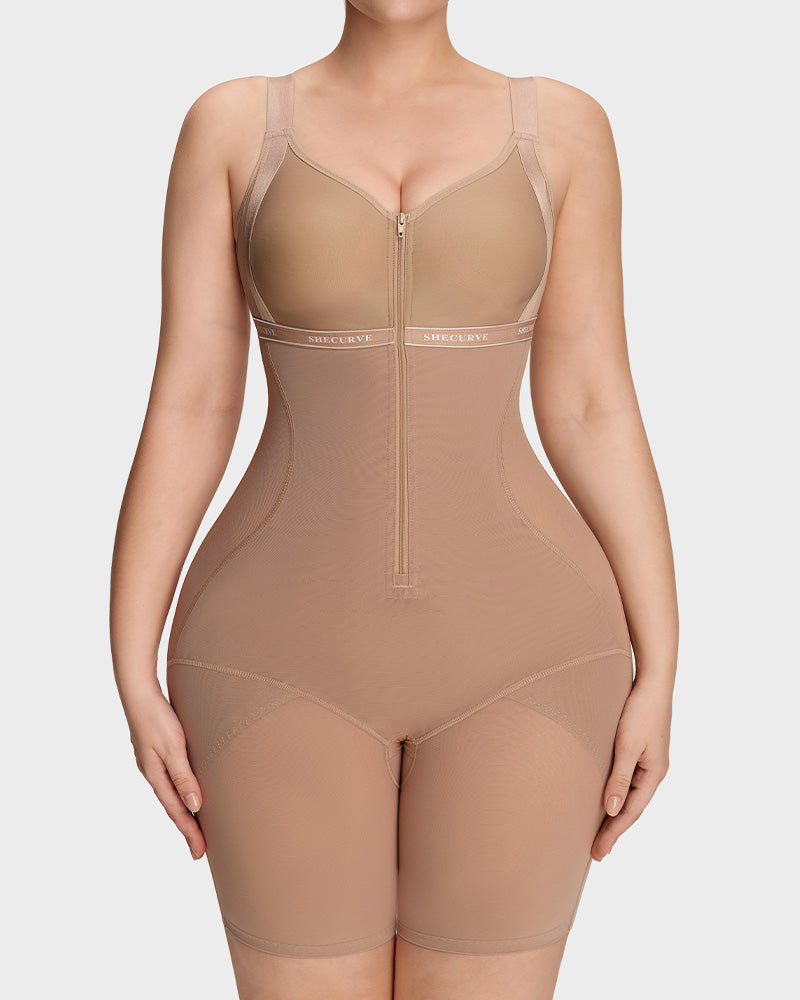 All-in-One Zipper Breathable Slimming Sculpting Bodysuit
