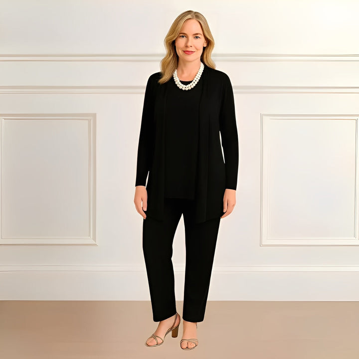 Rosy | Cardigan, Top & Trousers Set