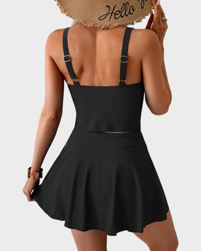 Floral Tummy Control Tankini Set