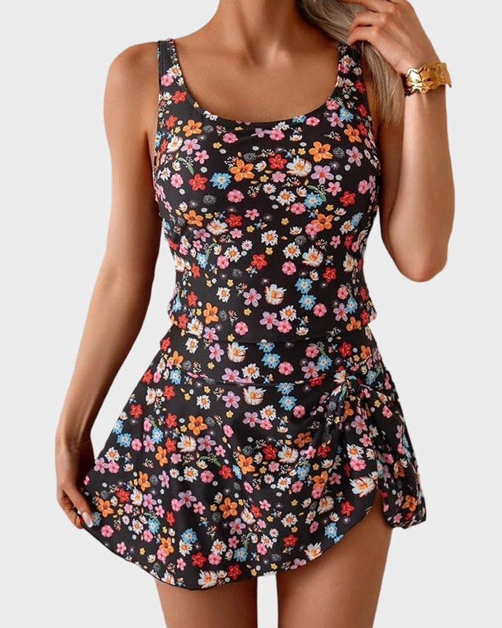 Floral Tummy Control Tankini Set
