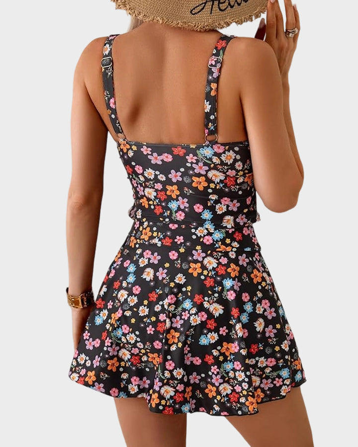 Floral Tummy Control Tankini Set