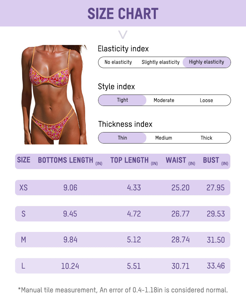 Floral Backless Two-Piece Bikini Set