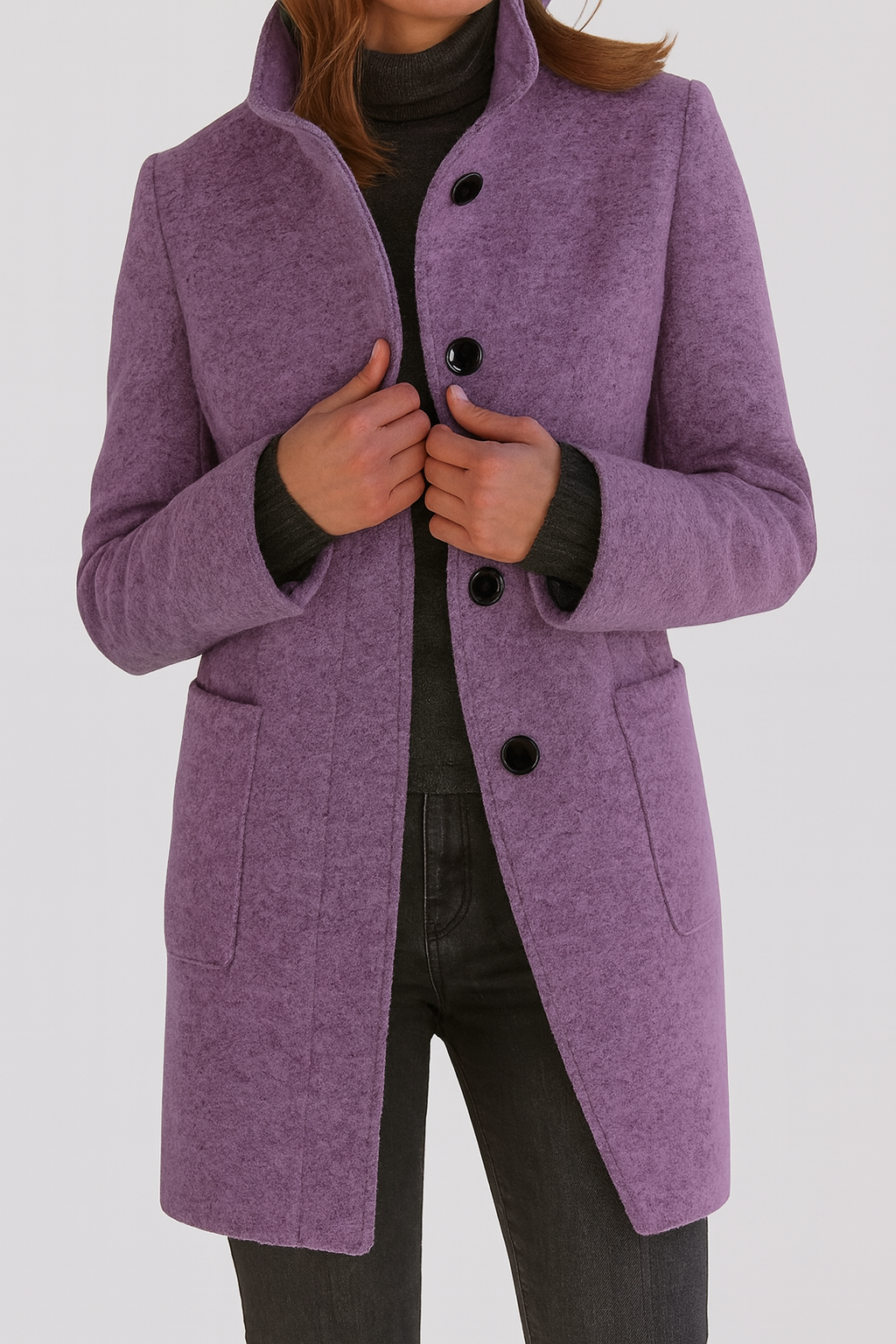 Ava | High Collar Coat