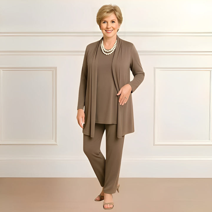 Rosy | Cardigan, Top & Trousers Set